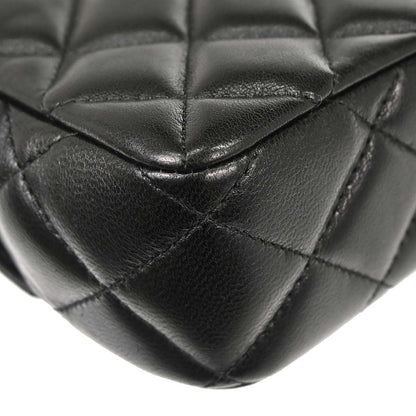 Chanel Black Lambskin Around the World Handbag
