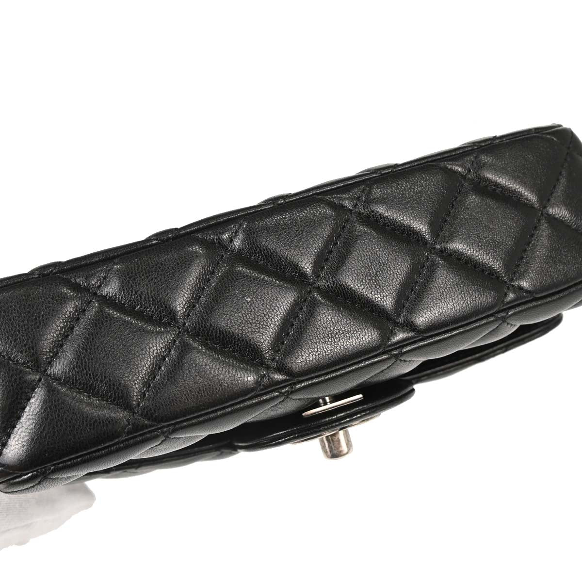 Chanel Black Lambskin Around the World Handbag