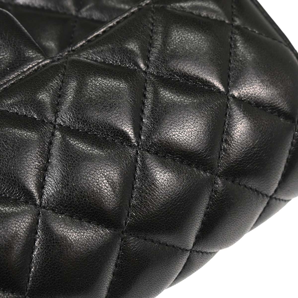 Chanel Black Lambskin Around the World Handbag