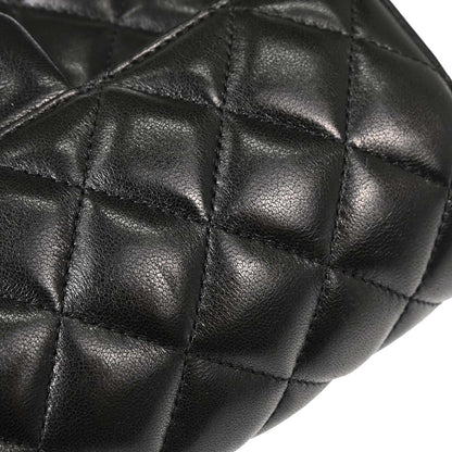 Chanel Black Lambskin Around the World Handbag