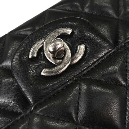 Chanel Black Lambskin Around the World Handbag