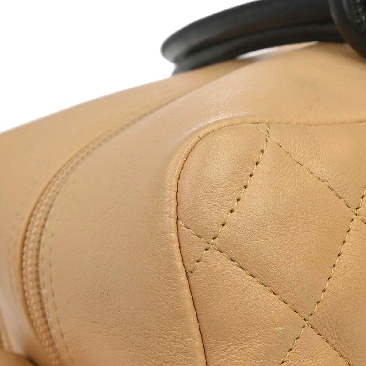 Chanel Beige Calfskin Cambon Ligne Reporter Bag Handbag