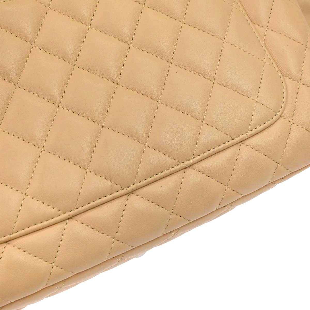 Chanel Beige Calfskin Cambon Ligne Reporter Bag Handbag