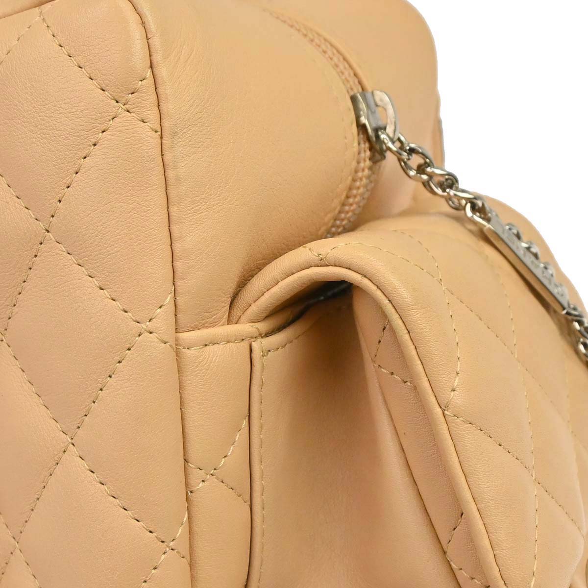 Chanel Beige Calfskin Cambon Ligne Reporter Bag Handbag