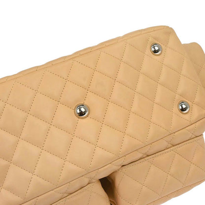 Chanel Beige Calfskin Cambon Ligne Reporter Bag Handbag