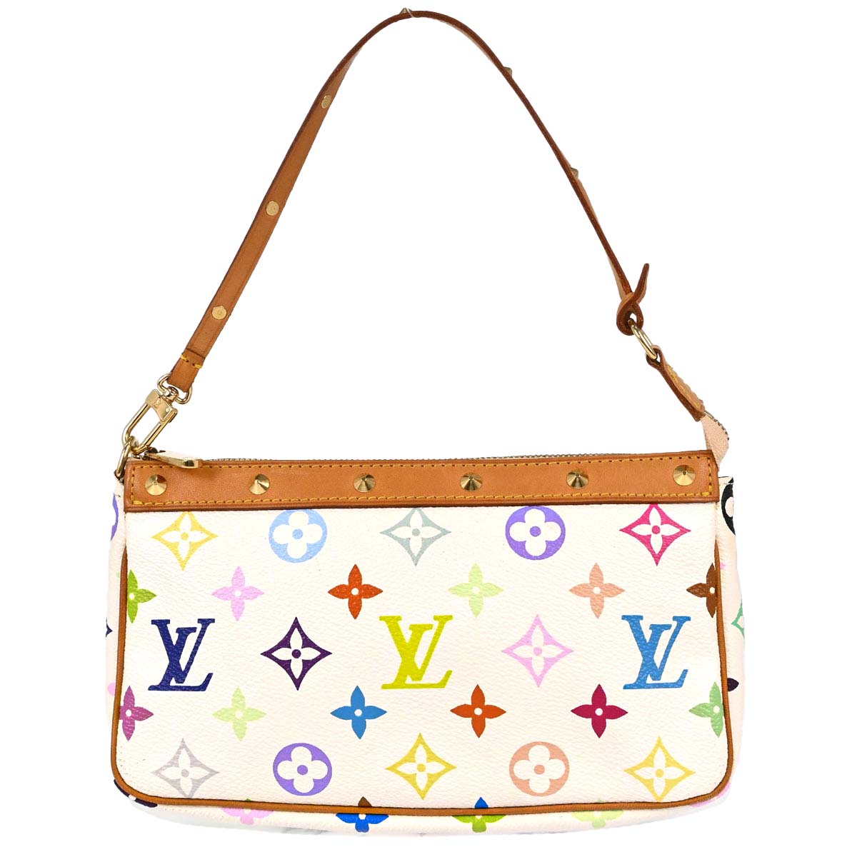 Louis Vuitton White Multicolor Pochette Accessoires M92649