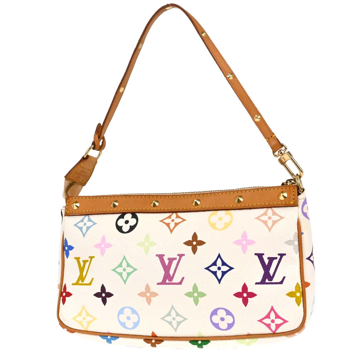 Louis Vuitton White Multicolor Pochette Accessoires M92649
