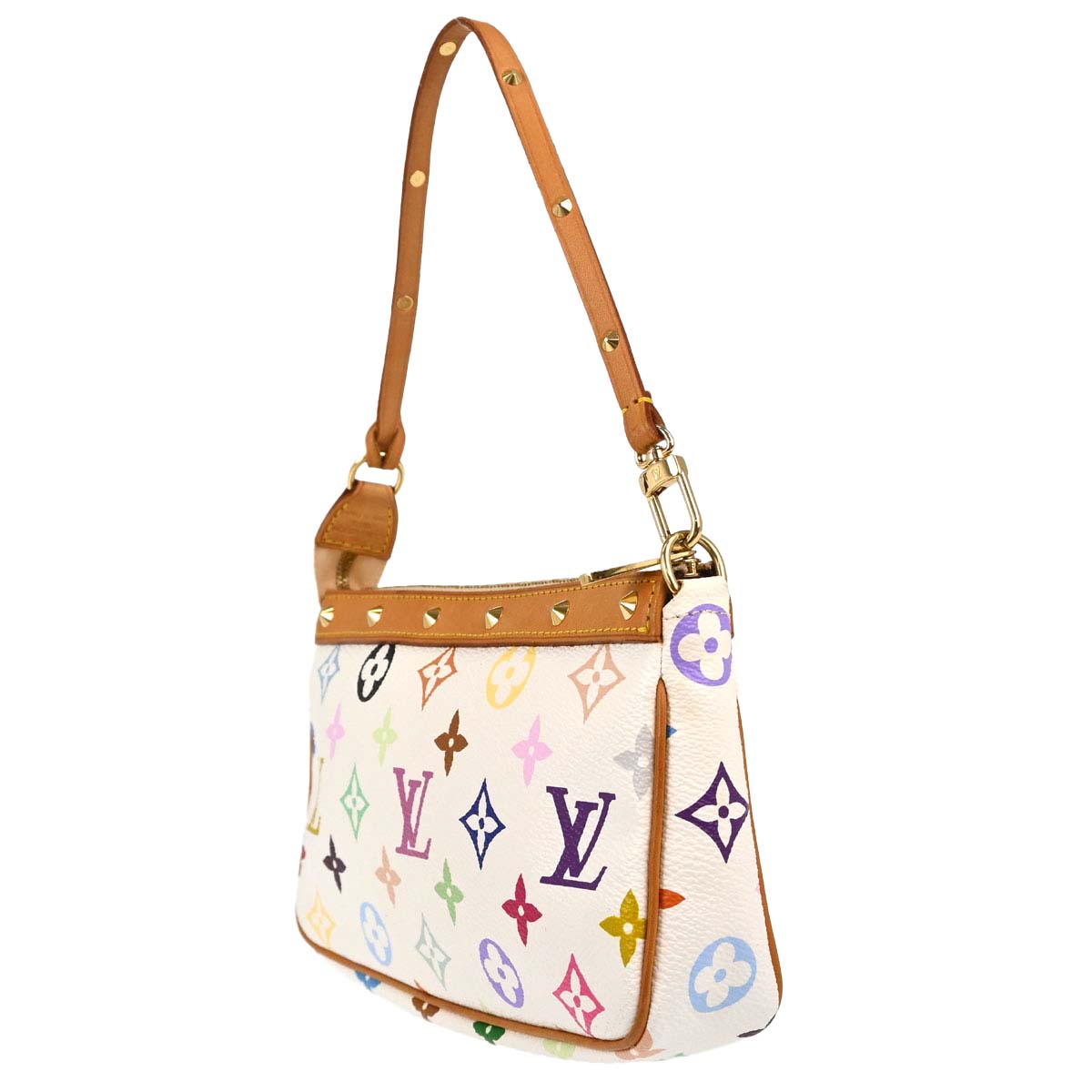 Louis Vuitton White Multicolor Pochette Accessoires M92649