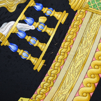 Hermes Scarf Carre 90 Luna Park Black Small Good