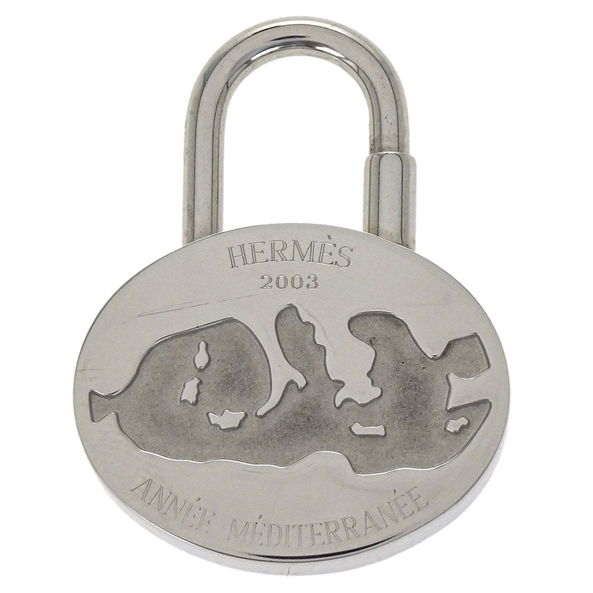 Hermes 2003 Mediterranean Cadena Padlock Silver Small Good