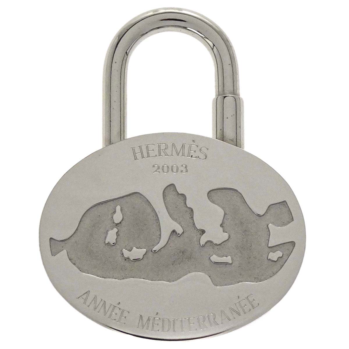 Hermes 2003 Mediterranean Cadena Padlock Silver Small Good