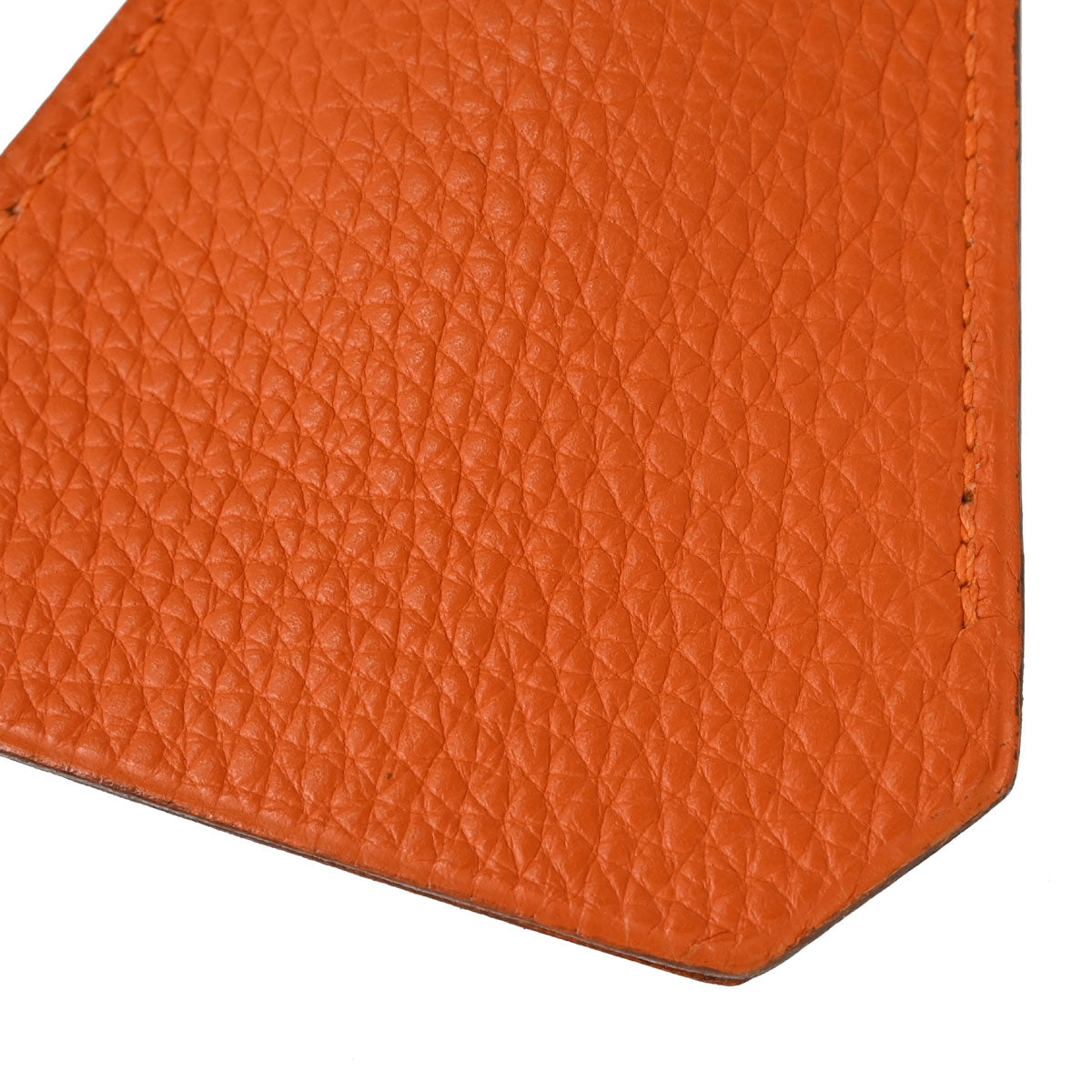 Hermes by Margiela Orange Taurillon Clochette Necklace Pendant