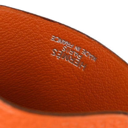 Hermes by Margiela Orange Taurillon Clochette Necklace Pendant