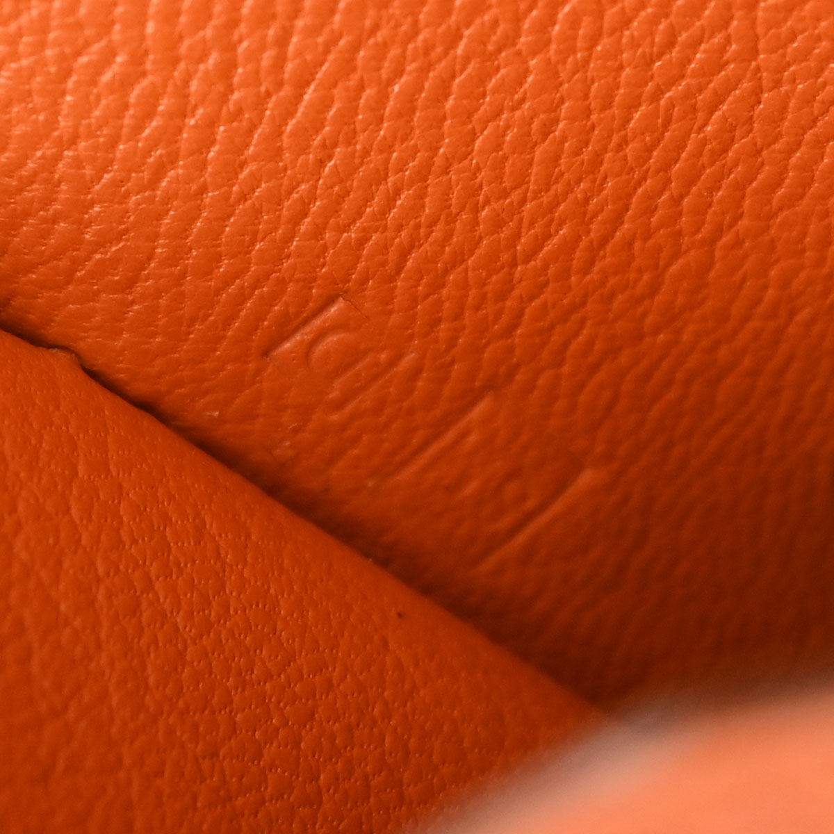 Hermes by Margiela Orange Taurillon Clochette Necklace Pendant