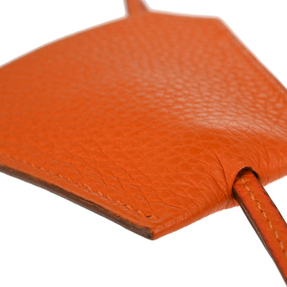 Hermes by Margiela Orange Taurillon Clochette Necklace Pendant