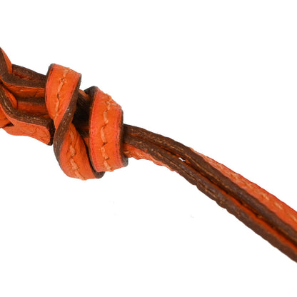 Hermes by Margiela Orange Taurillon Clochette Necklace Pendant