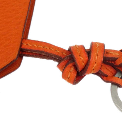 Hermes by Margiela Orange Taurillon Clochette Necklace Pendant