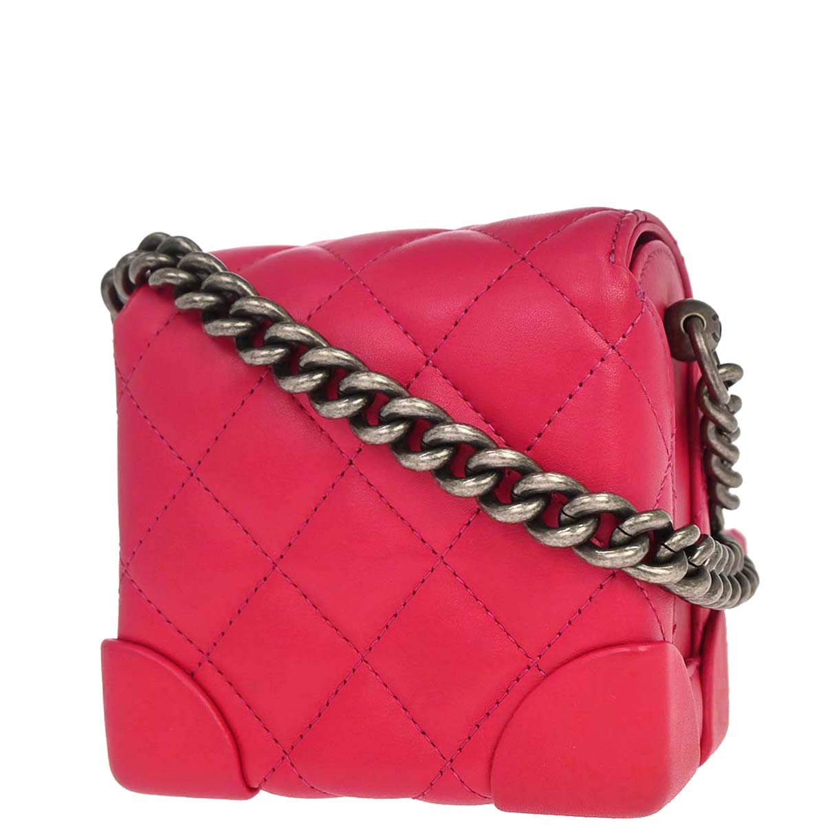 Chanel Pink Lambskin Vanity Shoulder Bag