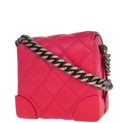 Chanel Pink Lambskin Vanity Shoulder Bag