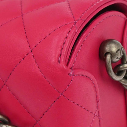 Chanel Pink Lambskin Vanity Shoulder Bag