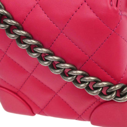Chanel Pink Lambskin Vanity Shoulder Bag