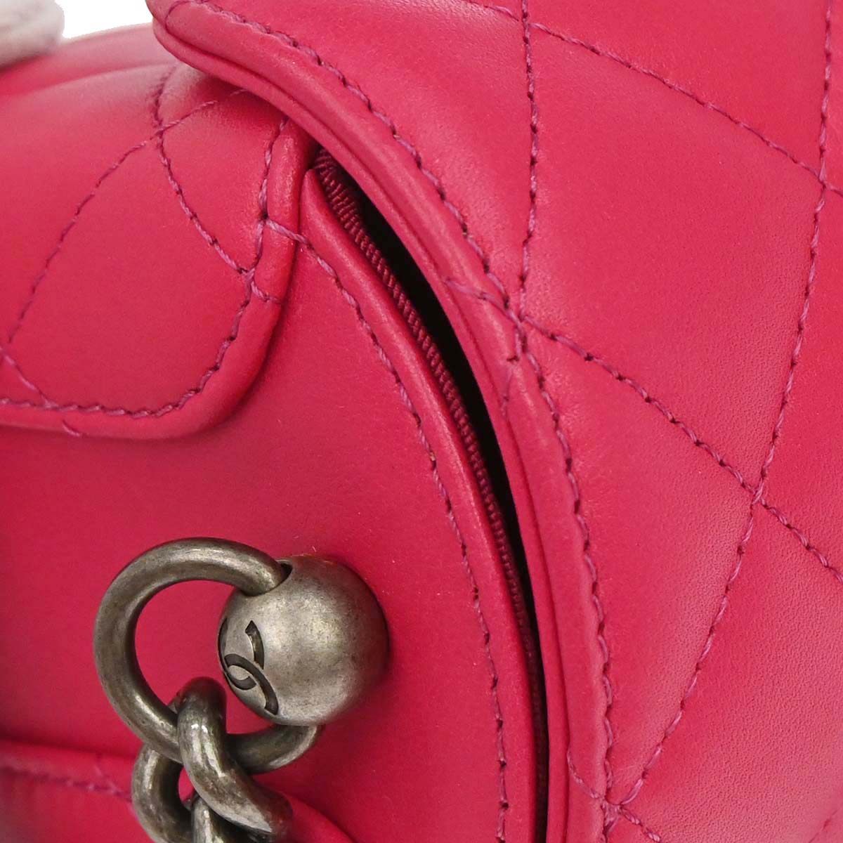 Chanel Pink Lambskin Vanity Shoulder Bag