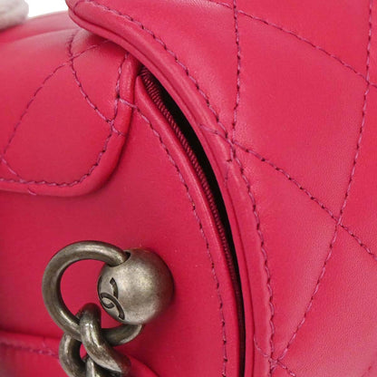 Chanel Pink Lambskin Vanity Shoulder Bag