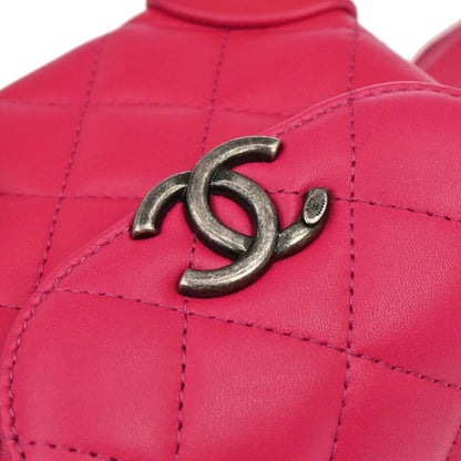 Chanel Pink Lambskin Vanity Shoulder Bag