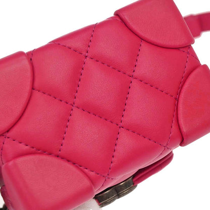 Chanel Pink Lambskin Vanity Shoulder Bag