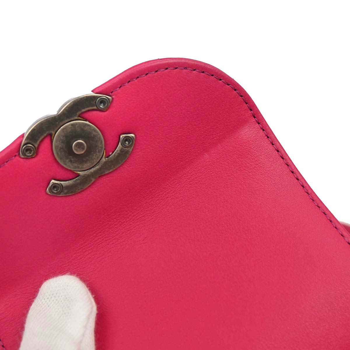 Chanel Pink Lambskin Vanity Shoulder Bag