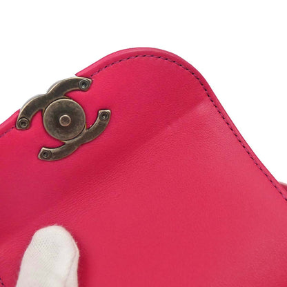 Chanel Pink Lambskin Vanity Shoulder Bag