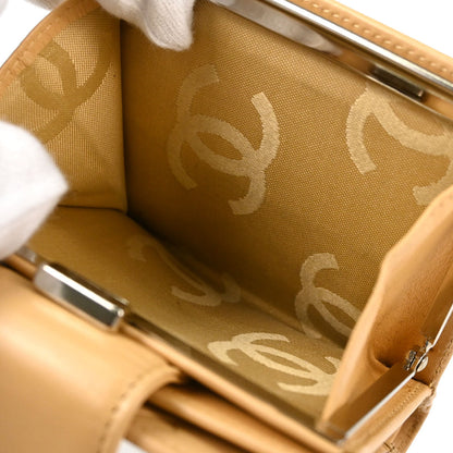 Chanel Beige Calfskin Cambon Ligne Bifold Wallet