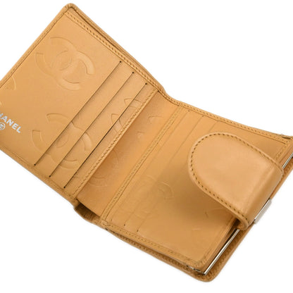 Chanel Beige Calfskin Cambon Ligne Bifold Wallet