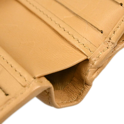 Chanel Beige Calfskin Cambon Ligne Bifold Wallet