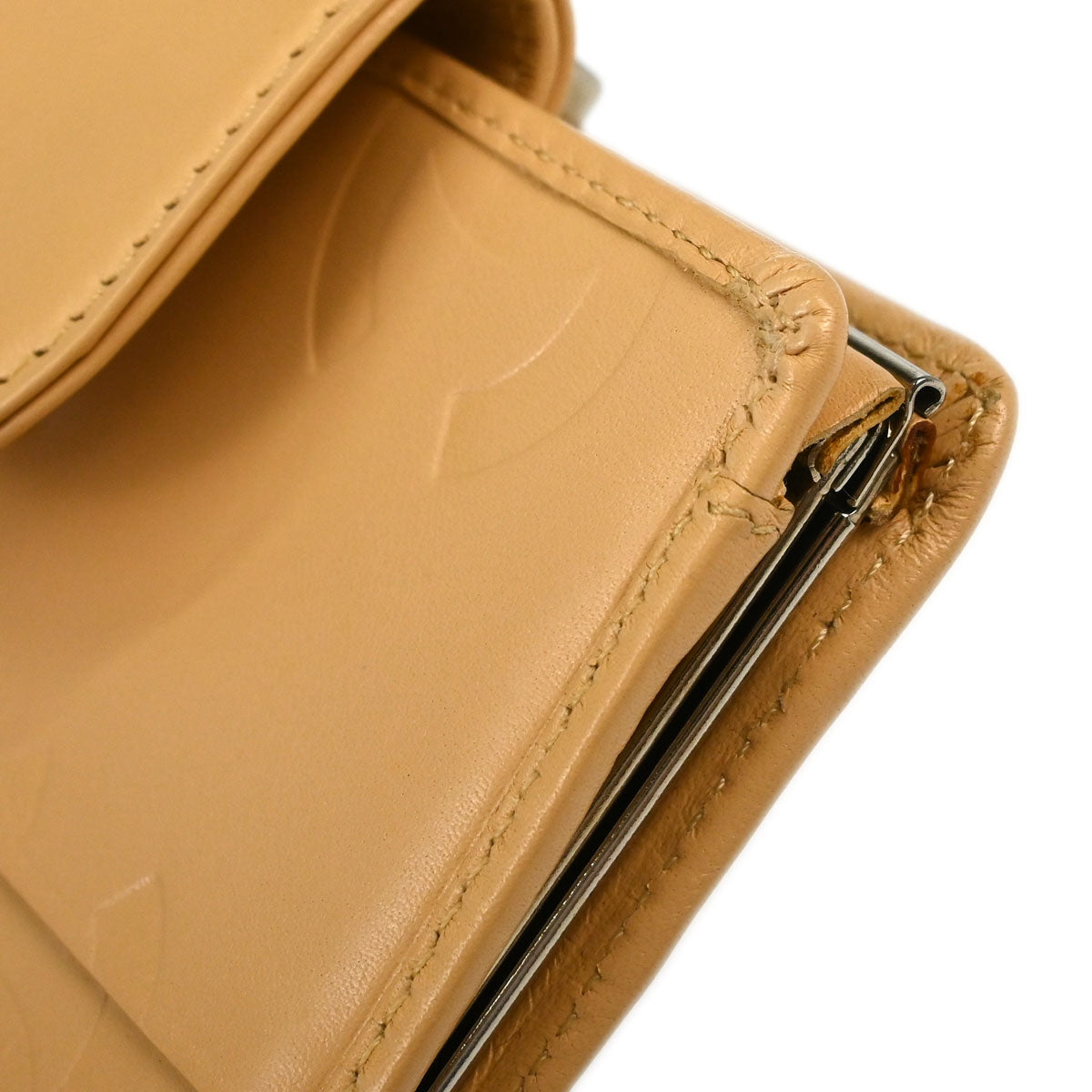 Chanel Beige Calfskin Cambon Ligne Bifold Wallet