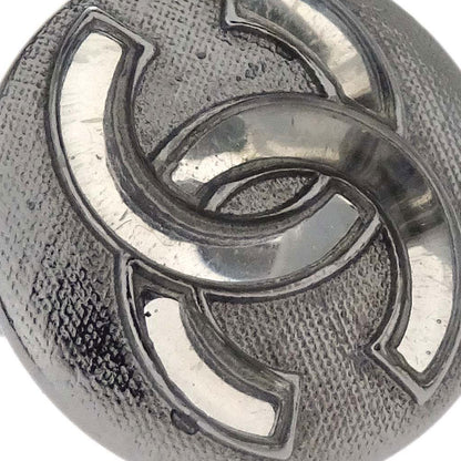 Chanel Button Clip-On Earrings Silver A18K