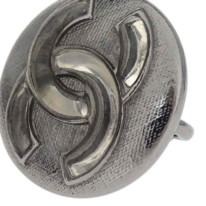 Chanel Button Clip-On Earrings Silver A18K