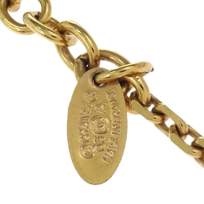 Chanel Gold Black Square Pendant Necklace 03A