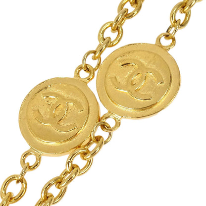 Chanel Medallion Long Chain Necklace Gold