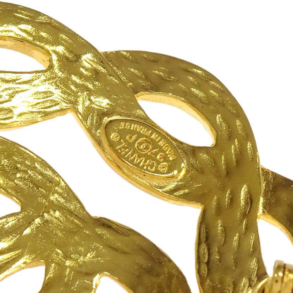 Chanel Camellia CC Brooch Pin Gold 97P