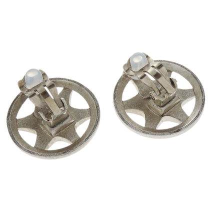 Chanel CC Button Clip-On Earrings Silver 97A