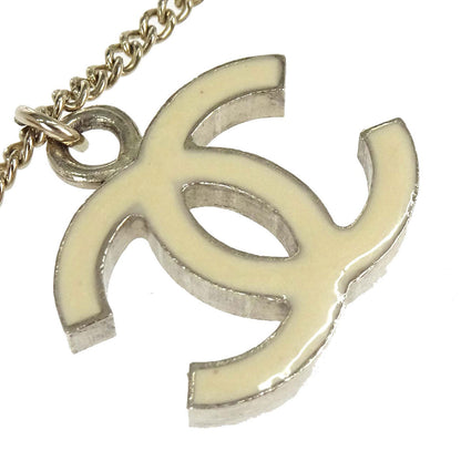 Chanel Rhinestone Costume Pearl Gold Ivory CC Necklace 07A