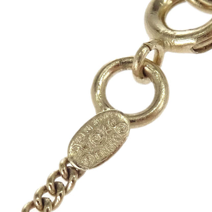 Chanel Rhinestone Costume Pearl CC Chain Bracelet Gold 05A
