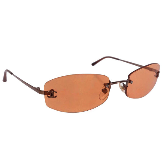 Chanel Sunglasses Eyewear Orange 54□19 Small Good