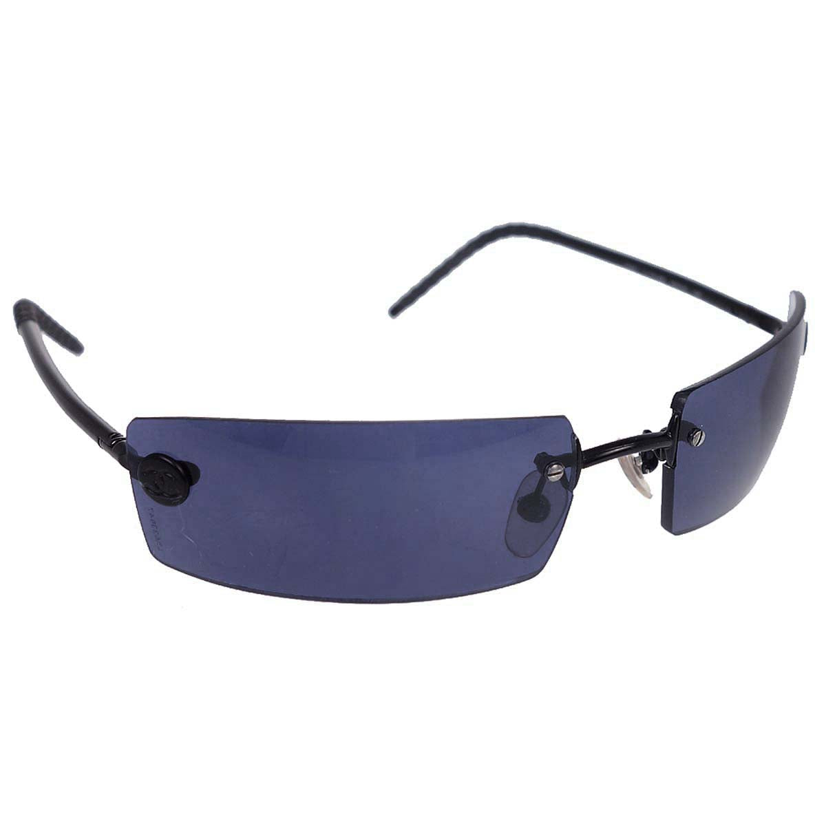 Chanel Sunglasses Eyewear Blue 62□16 Small Good