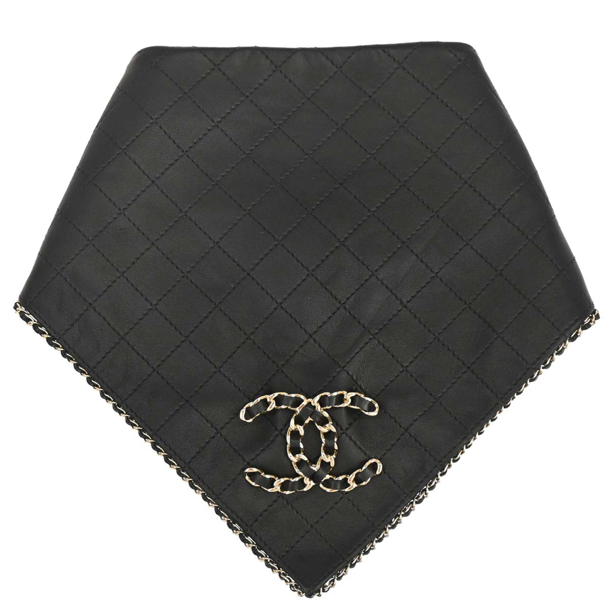 Chanel Black Lambskin Bandana 19 Small Good