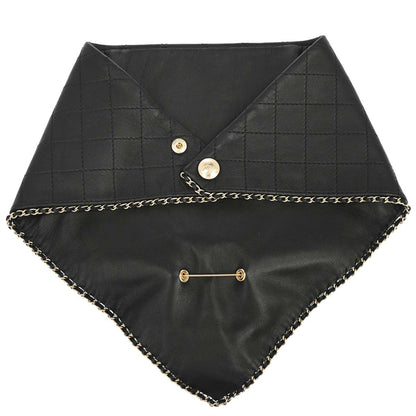 Chanel Black Lambskin Bandana 19 Small Good