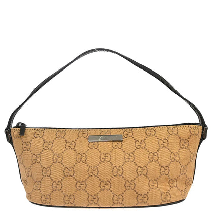 Gucci Brown Black Canvas GG Handbag
