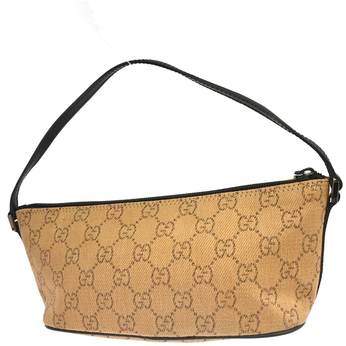 Gucci Brown Black Canvas GG Handbag