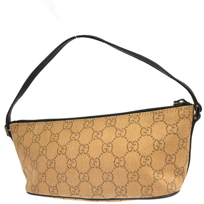 Gucci Brown Black Canvas GG Handbag